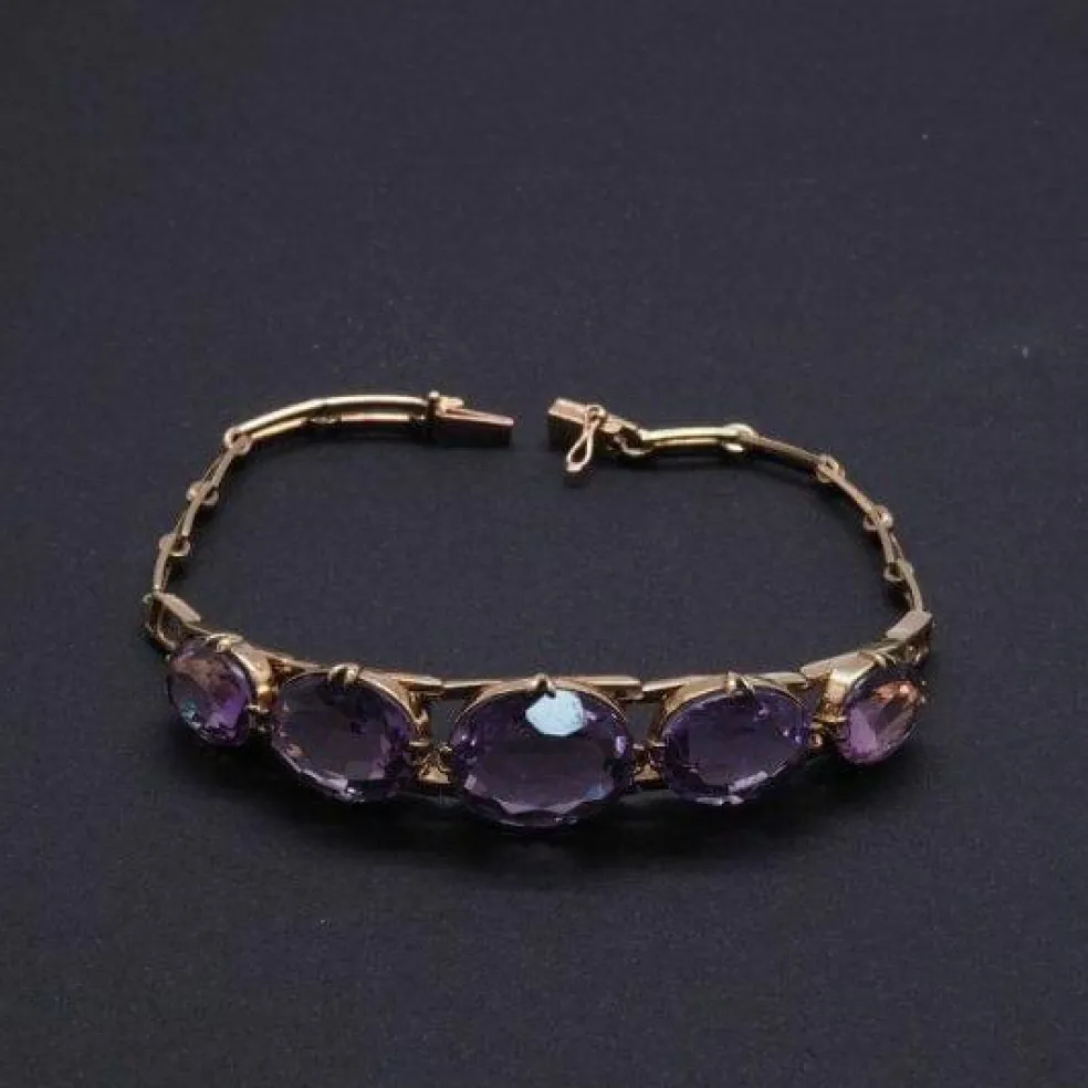 Bracelet Rétro Améthystes