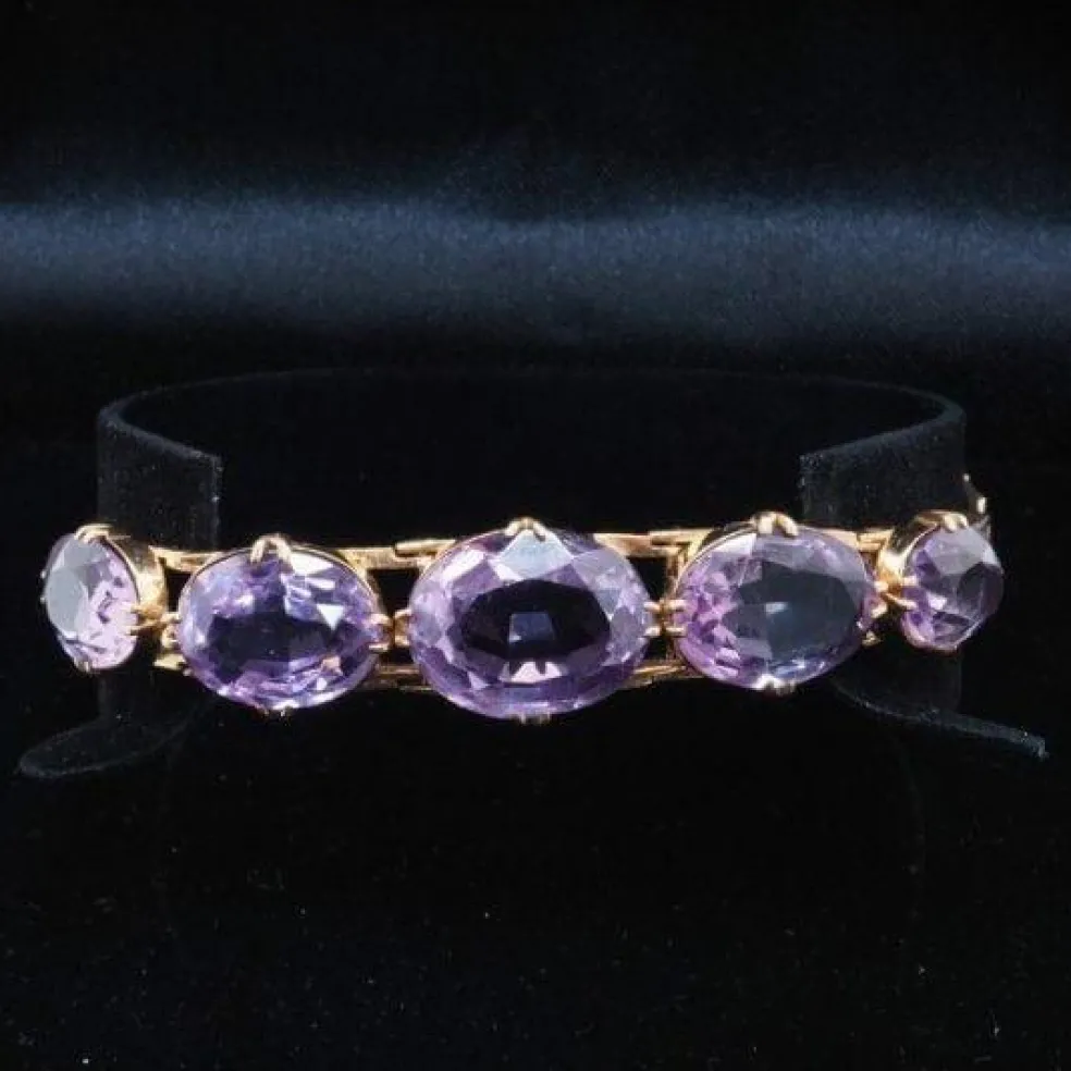Bracelet Rétro Améthystes