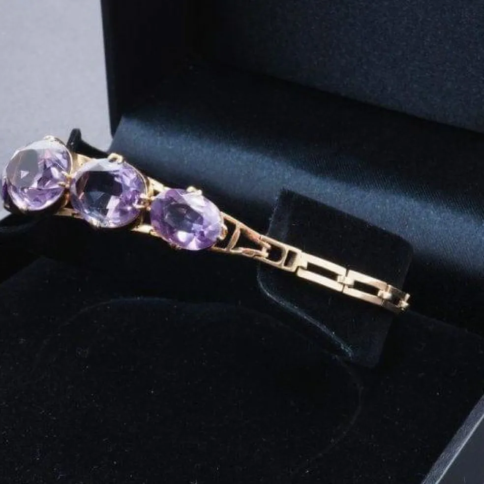 Bracelet Rétro Améthystes
