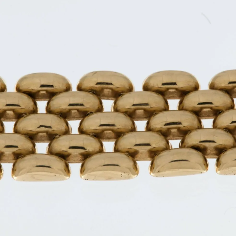 Bracelet Rétro en or jaune avec diamants et saphirs