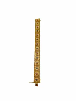 Bracelet rétro Brevetto en or jaune, rubis et saphirs