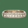 Bracelet ruban en or blanc pavé de diamants