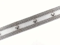 Bracelet ruban or blanc et diamants 1950-1960