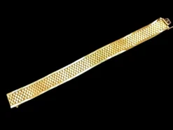 Bracelet ruban plat or jaune