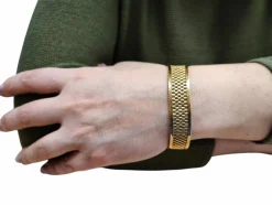 Bracelet ruban plat or jaune