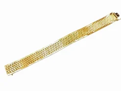 Bracelet ruban plat or jaune