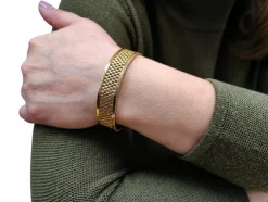 Bracelet ruban plat or jaune