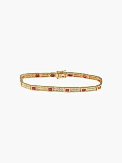 BRACELET RUBIS OR JAUNE