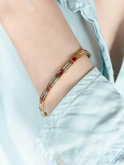 BRACELET RUBIS OR JAUNE