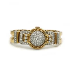 Bracelet 50s en Or jaune, Platine & diamants