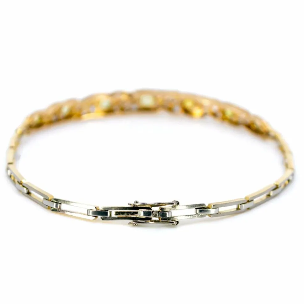 Bracelet Saphirs jaunes, diamants