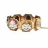Bracelet "sept visages" Or jaune Céramique