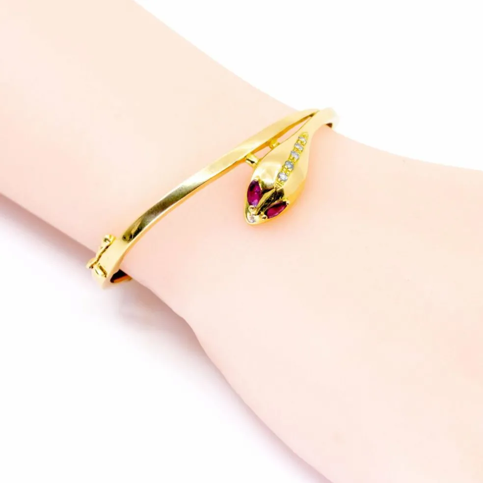 Bracelet serpent Rubis Diamant