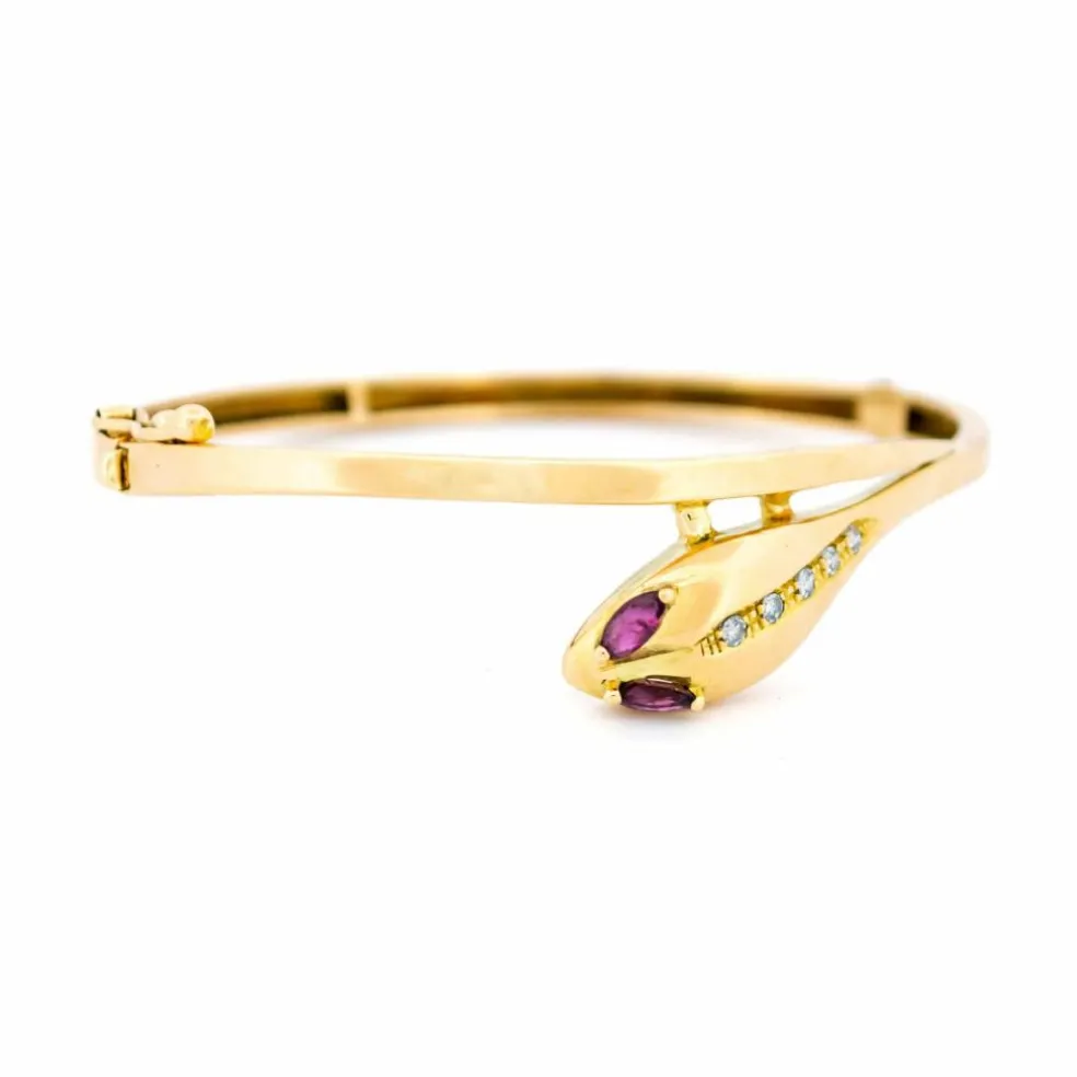 Bracelet serpent Rubis Diamant