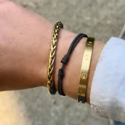 Bracelet souple deux ors