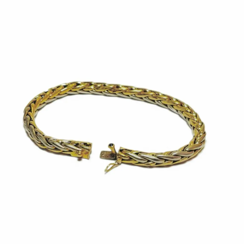 Bracelet souple deux ors