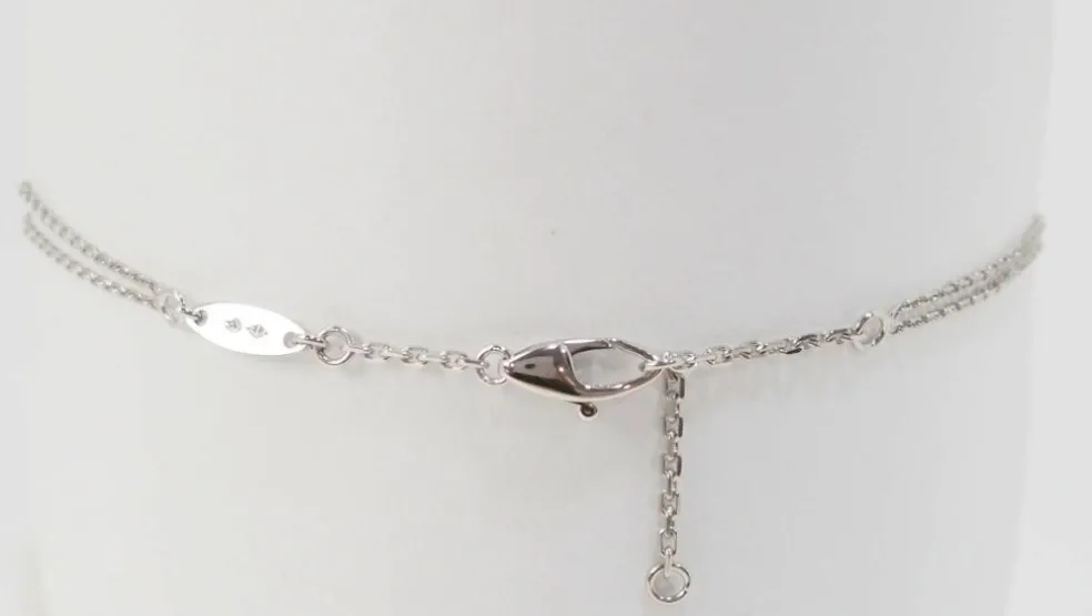 Bracelet souple or gris diamants