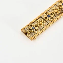 Bracelet souple or jaune et blanc