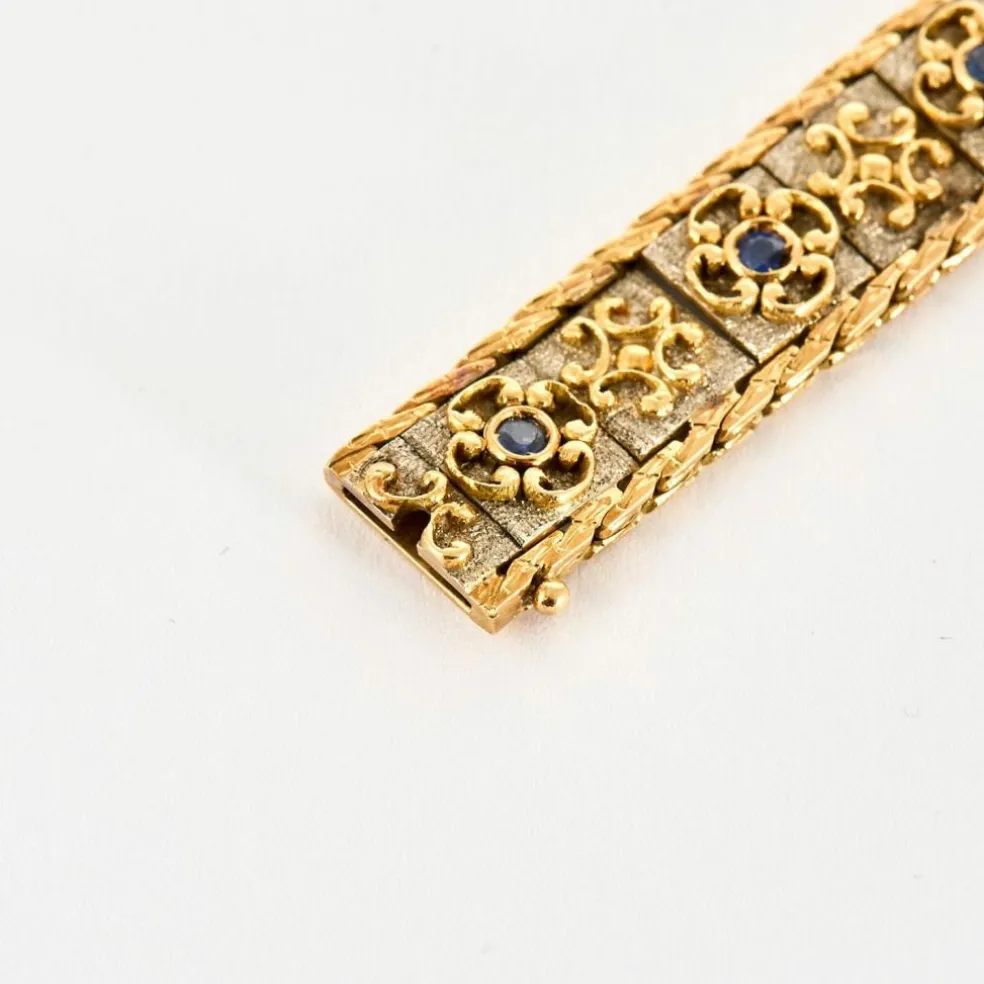 Bracelet souple or jaune et blanc