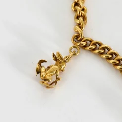 Bracelet souple or jaune et charms