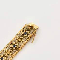 Bracelet souple or jaune et blanc
