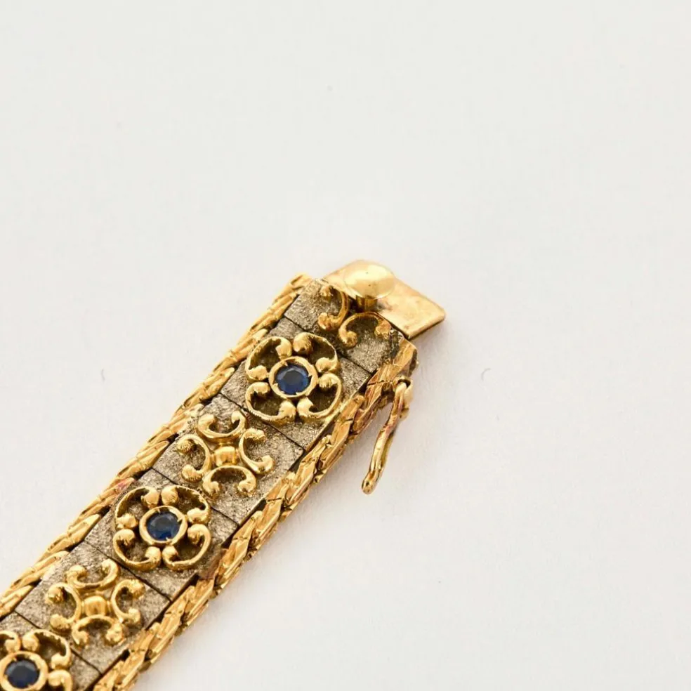 Bracelet souple or jaune et blanc