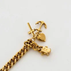 Bracelet souple or jaune et charms