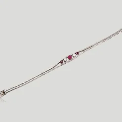Bracelet souple rubis et diamants