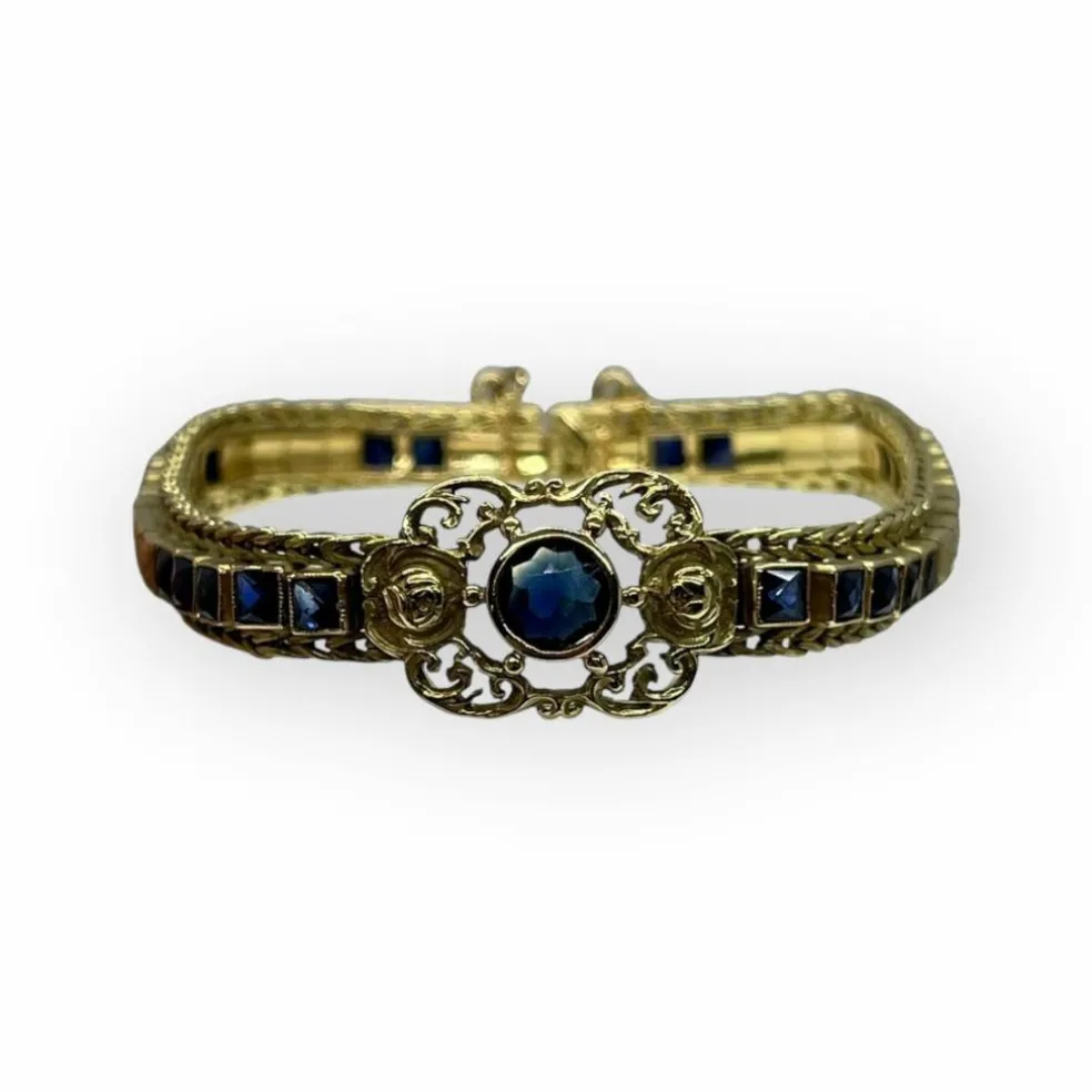 Bracelet spinelles bleus