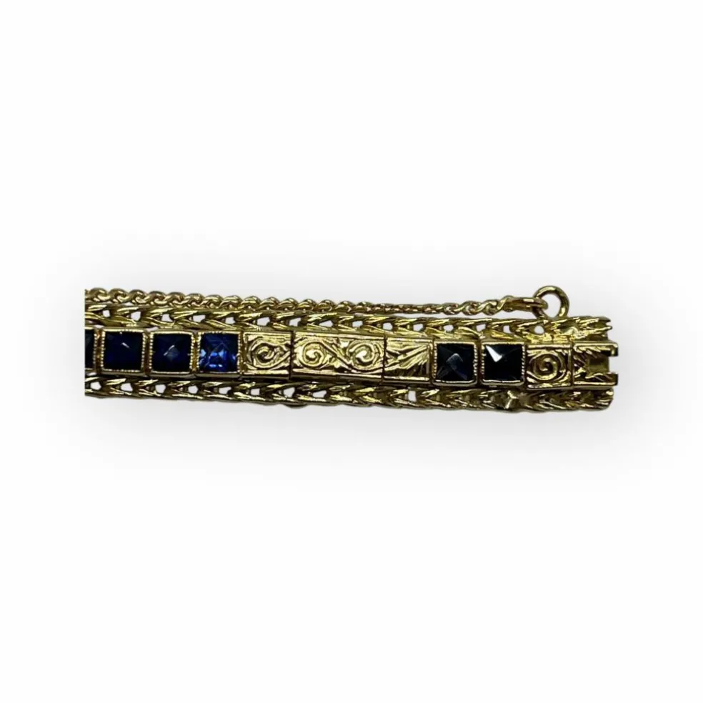 Bracelet spinelles bleus