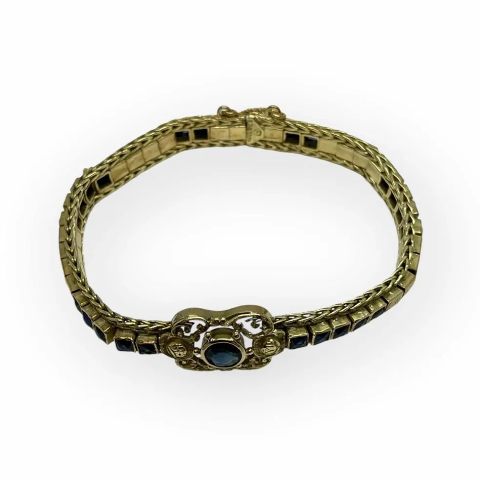 Bracelet spinelles bleus