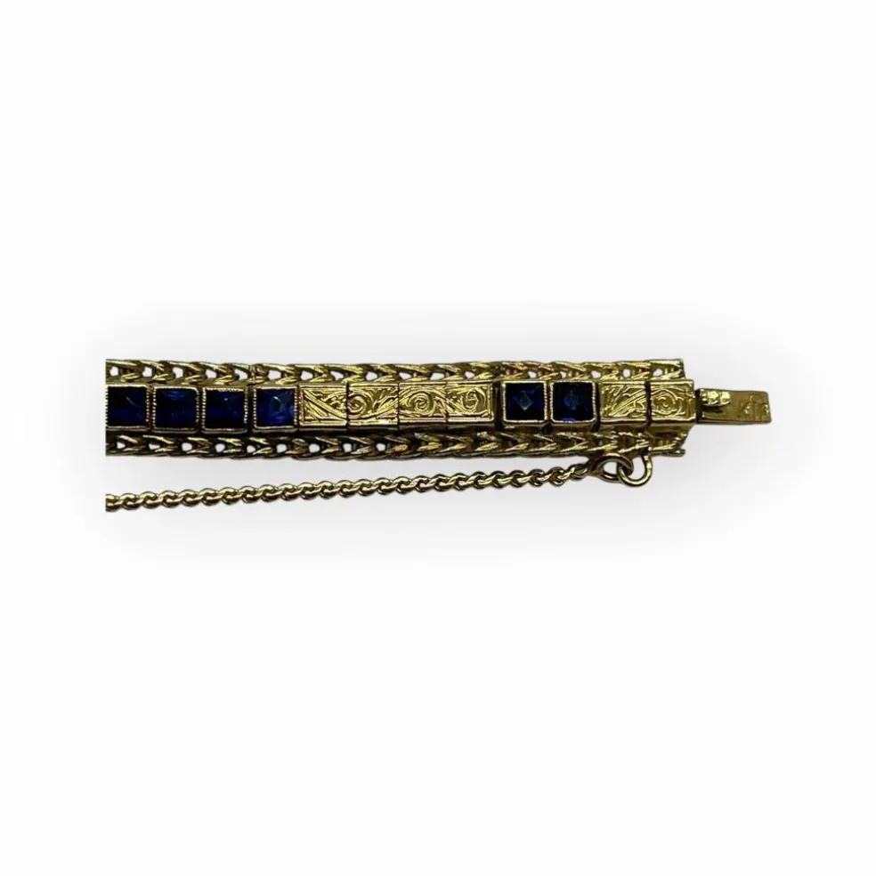 Bracelet spinelles bleus