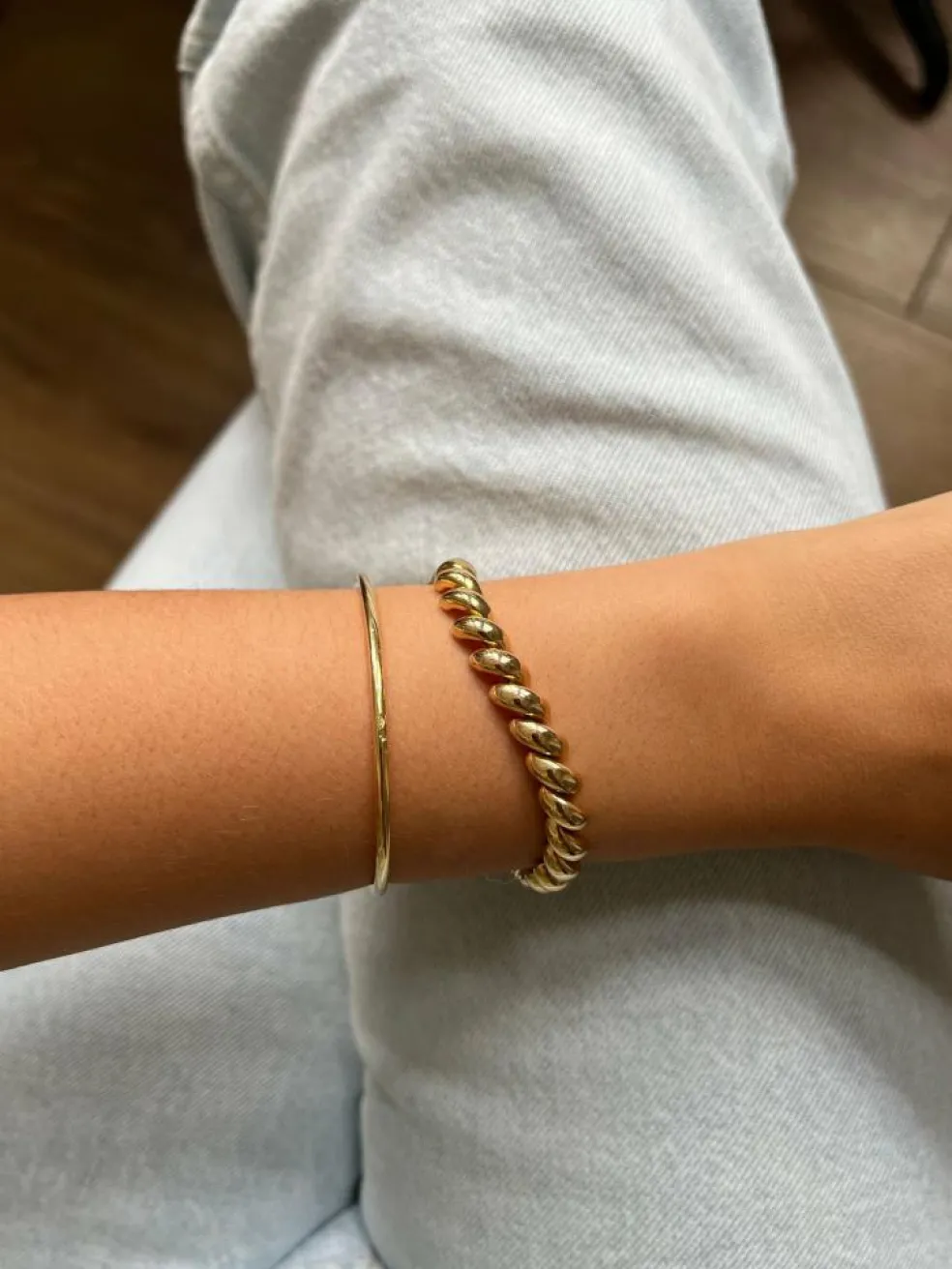 Bracelet Spirale Doré