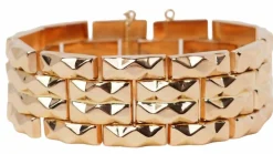 Bracelet tank années 1940 vintage en or rose