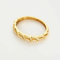 Bracelet tank or jaune diamants