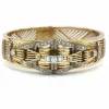Bracelet Tank or, platine, diamants