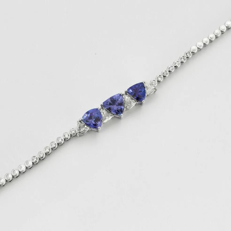 Bracelet Tanzanites Diamants
