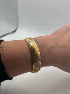 Bracelet tapis vintage en or jaune 18 carats