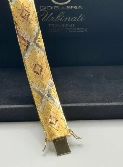 Bracelet tapis vintage en or jaune 18 carats