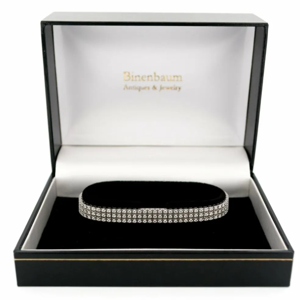 Bracelet tennis à 3 rangs de diamants
