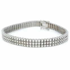 Bracelet tennis à 3 rangs de diamants