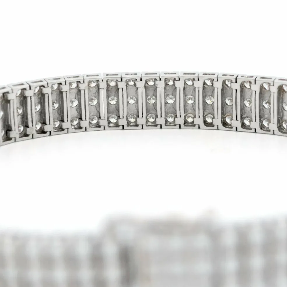 Bracelet tennis à 3 rangs de diamants
