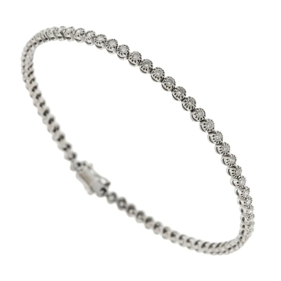 Bracelet tennis avec diamants de 2,76 ct