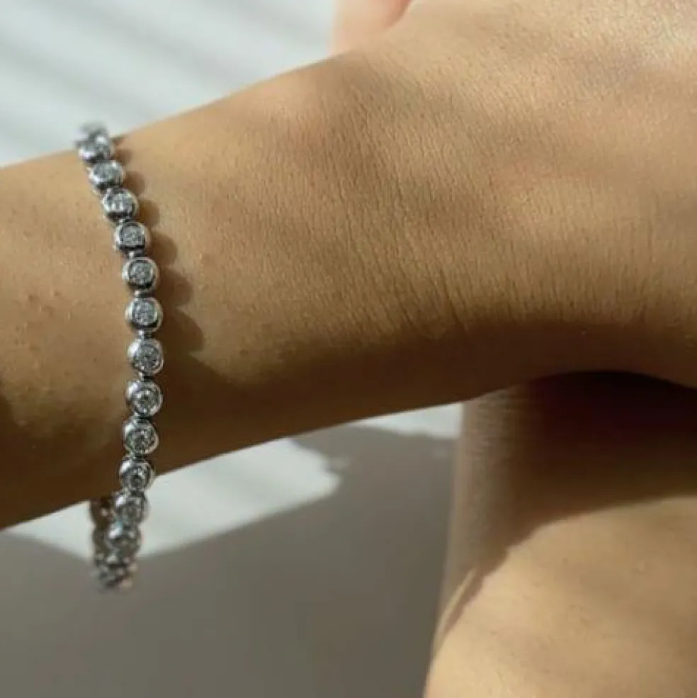 Bracelet tennis avec diamants