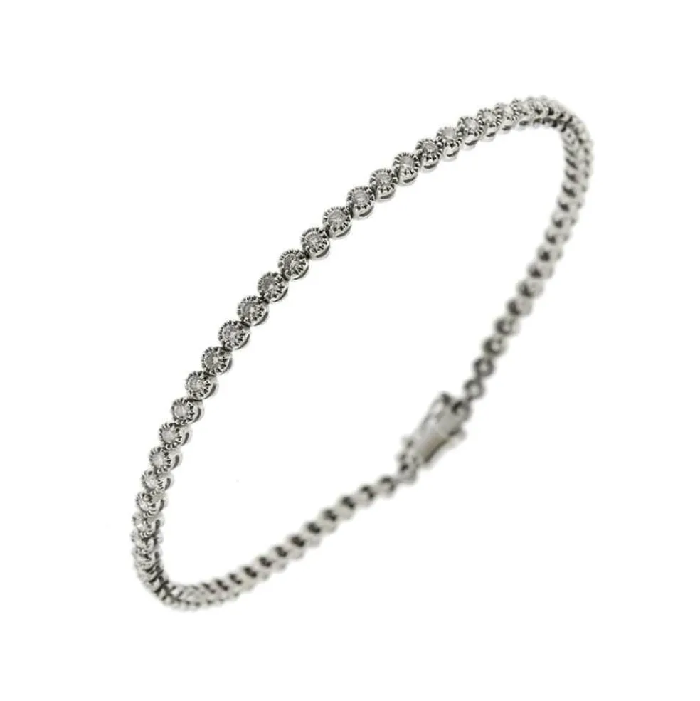 Bracelet tennis avec diamants de 2,76 ct