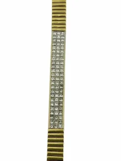 Bracelet Tennis certifié HRD en or jaune et blanc avec diamants