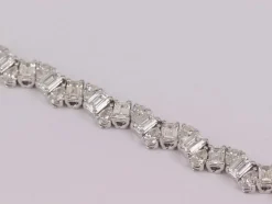 Bracelet Tennis Diamants taille émeraude et poire