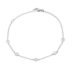 Bracelet Tennis Diamants 0.11ct Or Blanc
