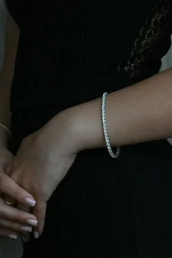 Bracelet Tennis Diamants Or Blanc