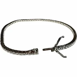Bracelet Tennis Diamants 3.4ct – Or blanc 18K – 8.8g
